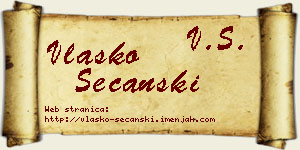 Vlaško Sečanski vizit kartica